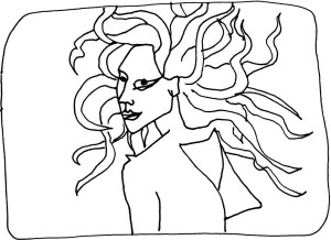 Lady Gaga déesse grecque dessin